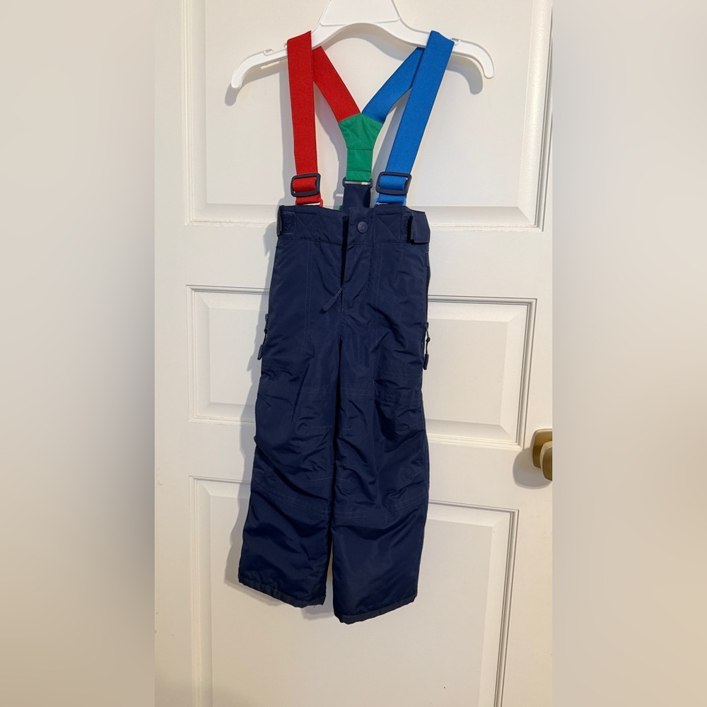 Boden Navy Snow pants with Colorful Straps